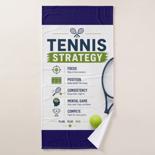 Tennis Funny Saying for player Bath Towel (Bath Towel)