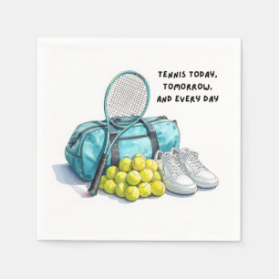 Tennis Funny Saying for Player Party tennis themed Napkin