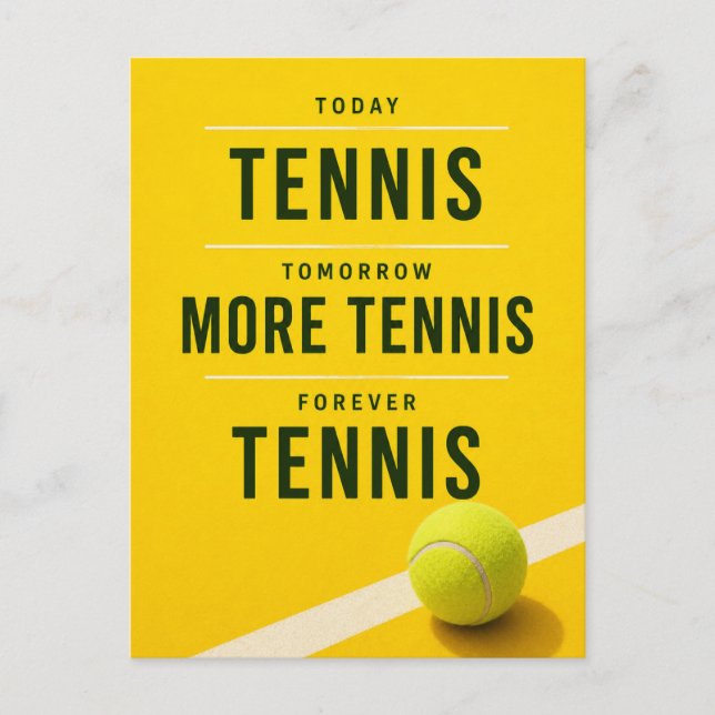 Tennis Funny Saying for player Postcard (Front)
