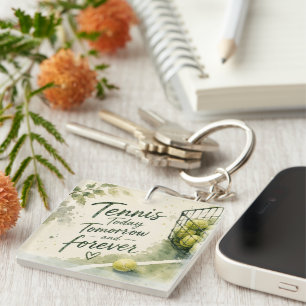 Tennis Funny Saying Key Ring