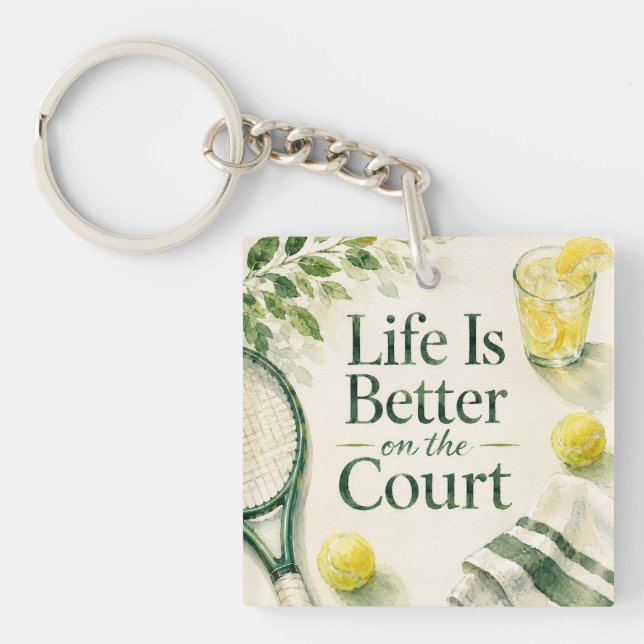 Tennis Funny Saying  Key Ring (Front)