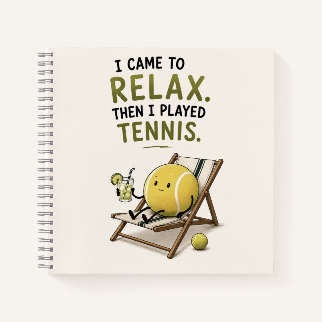 Tennis funny saying notebook (Front)