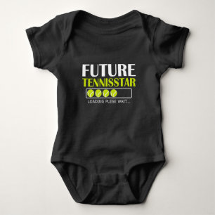 Tennis Future Tennisstar Loading Funny for Player Baby Bodysuit