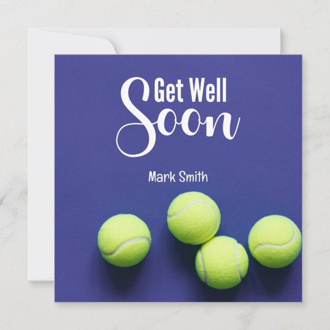 Tennis Get Well Soon  Card (Front)
