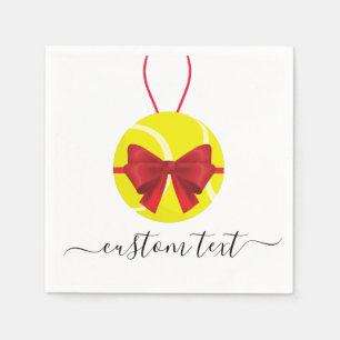 Tennis Gift Ball Christmas Party Custom Text Sport Napkin