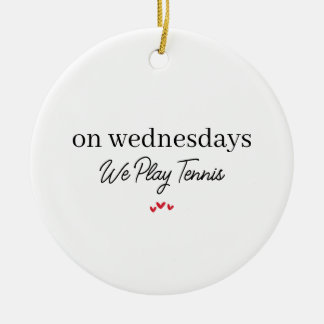 Tennis Gift for Player Doubles Partner Coach Ceramic Tree Decoration