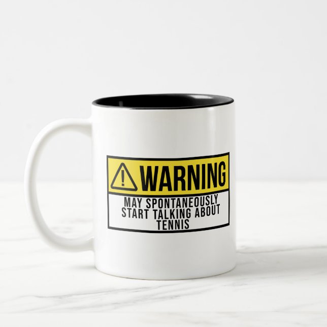 Tennis Gift - Tennis Player Funny Saying Two-Tone Coffee Mug (Left)