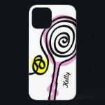Tennis gifts for her - Personalised iPhone case<br><div class="desc">Personalised pink tennis racket ladies iPhone case for women and girls. Cute cover design with your name or monogrammed initial letters. Modern sports art drawing of tennis racket and ball. Elegant Birthday party gift idea for her, daughter, sister, wife, mum, mother, friend, coach etc. Trendy smartphone accessories with unique artistic...</div>
