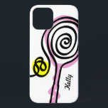 Tennis gifts for her - Personalised iPhone case<br><div class="desc">Personalised pink tennis racket ladies iPhone case for women and girls. Cute cover design with your name or monogrammed initial letters. Modern sports art drawing of tennis racket and ball. Elegant Birthday party gift idea for her, daughter, sister, wife, mum, mother, friend, coach etc. Trendy smartphone accessories with unique artistic...</div>