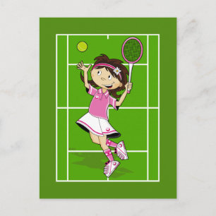 Tennis Girl Postcard