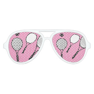 Tennis girls pink purple aviator sunglasses