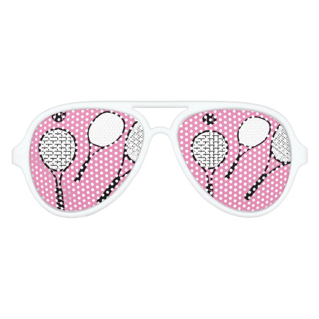 Tennis girls pink purple aviator sunglasses (Front)