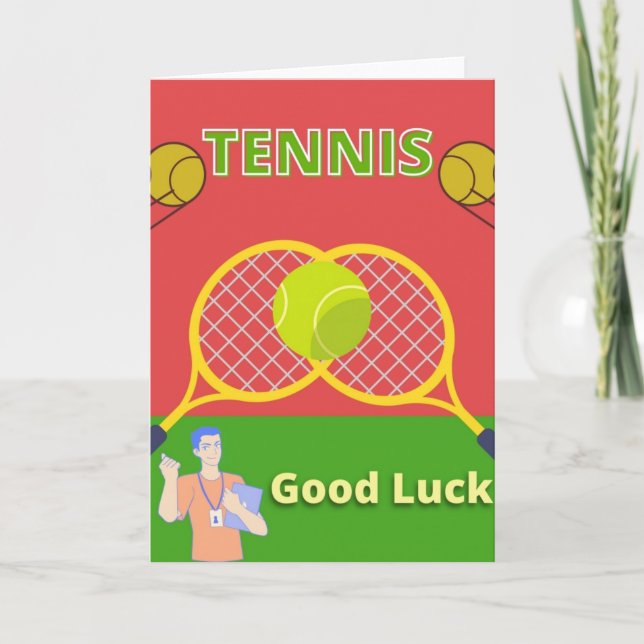 tennis good luck cards (Front)