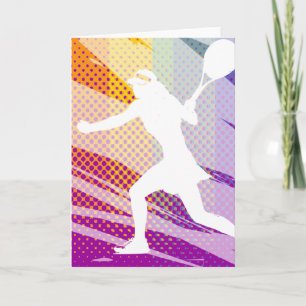 Tennis greeting card for women and girls