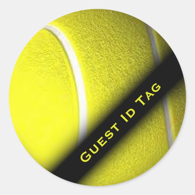 Tennis Guest ID Tags Stickers (Front)