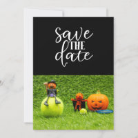 Tennis Halloween Party with tennis ball and ghost