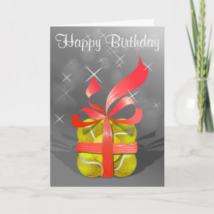Tennis Happy Birthday Card