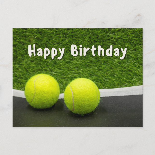Tennis Happy Birthday  Postcard (Front)