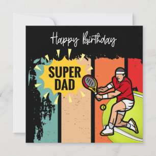 Tennis Happy Birthday to Tennis Dad Funny Card