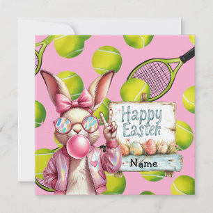 Tennis Happy Easter for Tennis Player  Holiday Card