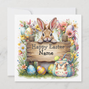 Tennis Happy Easter for Tennis Player Holiday Card