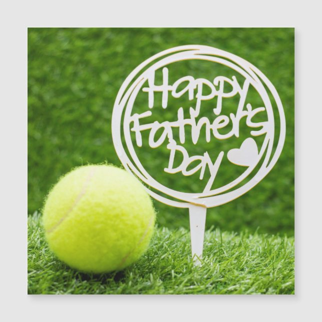 Tennis  Happy Father' s day on green grass (Front)
