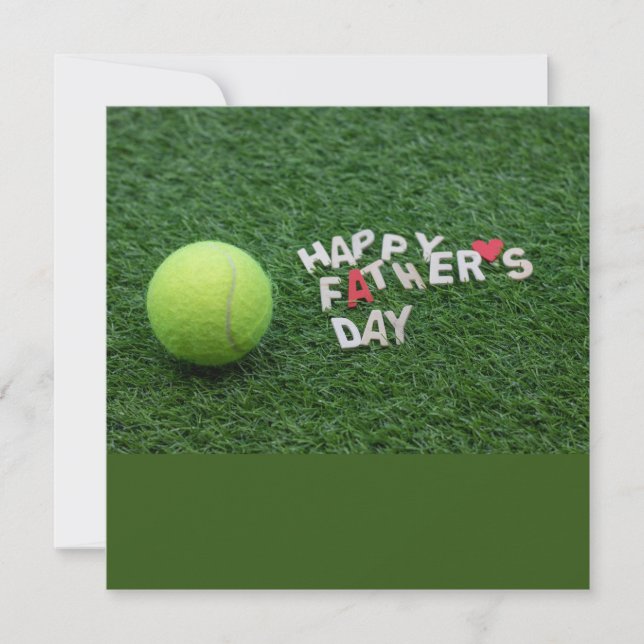 Tennis Happy Father's Day with tennis ball Card (Front)