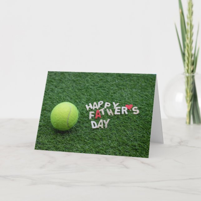 Tennis Happy Father's Day with tennis ball Card (Front)