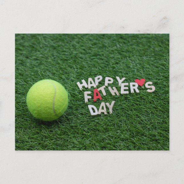 Tennis Happy Father's Day with tennis ball Card (Front)