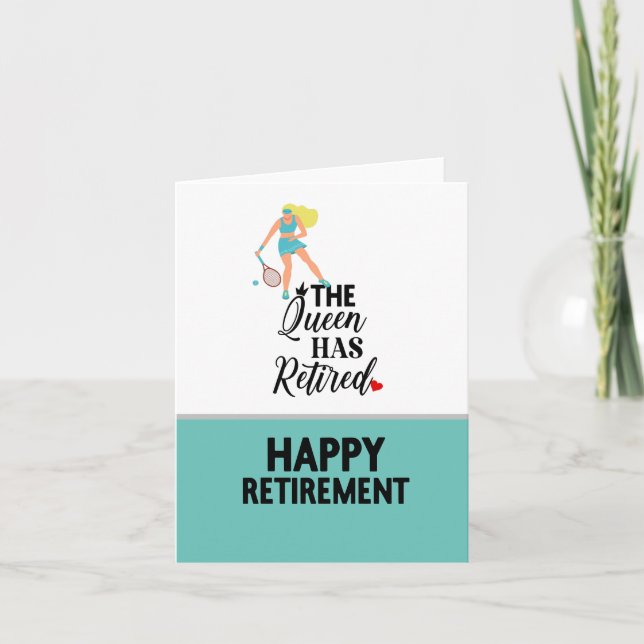 Tennis Happy Retirement to Tennis Player   Card (Front)