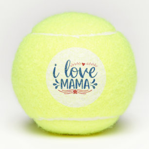 Tennis Happy Valentine's Day I love Mama mother Balls