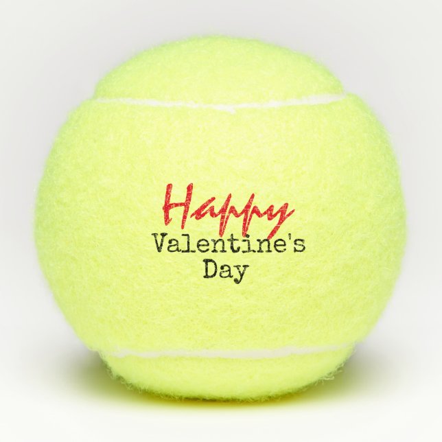 Tennis Happy Valentine's Day Tennis Balls (Front)