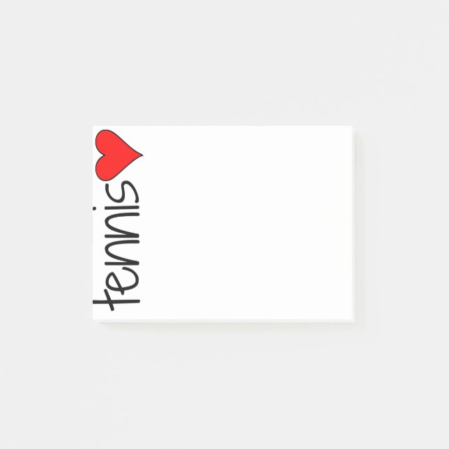 Tennis Heart Post-Its Post-it Notes (Front)