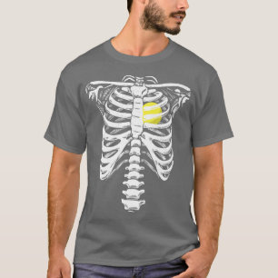 Tennis Heart Skeleton Rib Cage Halloween Love Tenn T-Shirt