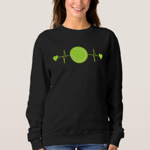 Tennis Heartbeat Funny Tennis Players Fans Sweatshirt
