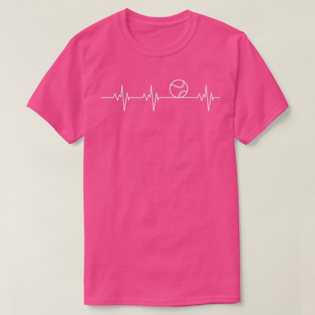 Tennis Heartbeat T-Shirt (Design Front)