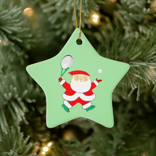 Tennis Holiday Gift Ceramic Tree Decoration (Tree)