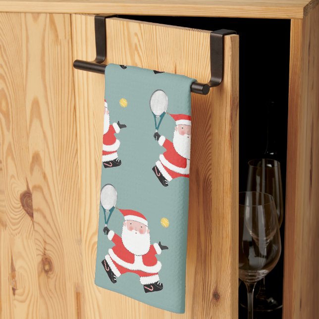 Tennis Holiday Gift Tea Towel (Thirds Fold)