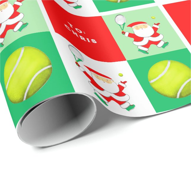 Tennis Holiday Gift Wrapping Paper (Roll Corner)