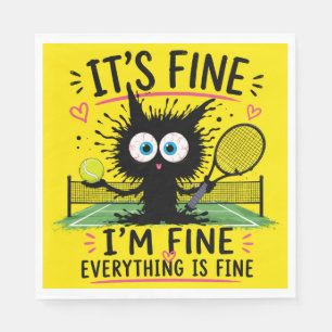 Tennis I am fine everything is fine funny Napkin