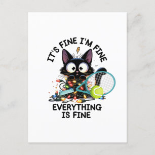 Tennis I am fine everything is fine funny  Postcard