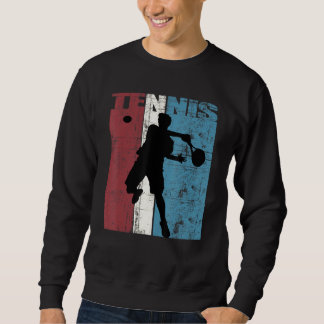 Tennis Idea Tennis Vintage Tennis Player Distresse Sweatshirt