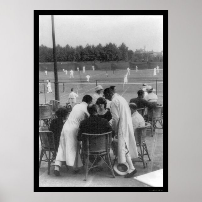 Tennis in Shanghai, China 1918 Poster (Front)