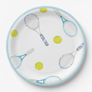 Tennis Inspired Birthday Paper Plates