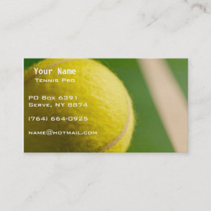 Tennis Instruction Business Card
