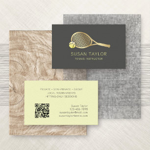 Tennis Instructor Business Card