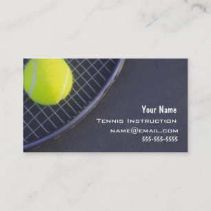 Tennis Instructor Business Card