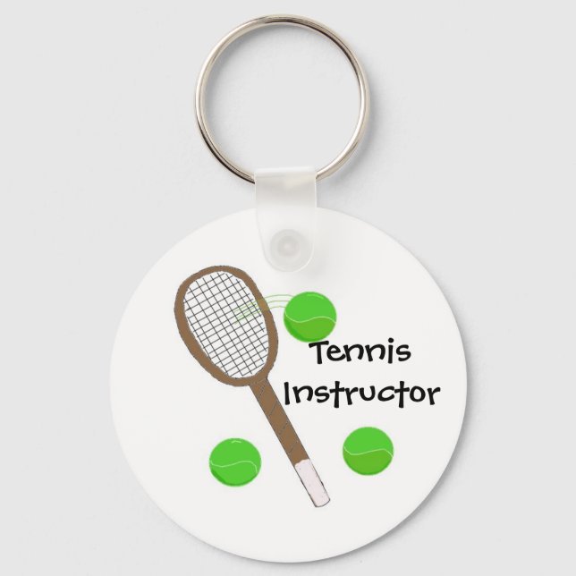 Tennis Instructor Key Ring (Front)