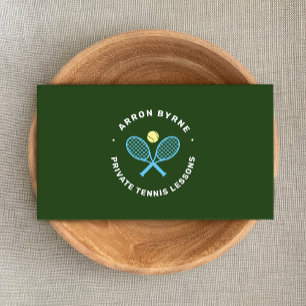 Tennis Instructor Tennis Racket & Ball Business Card