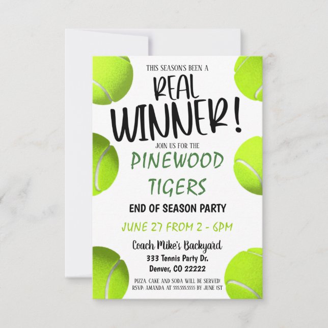 Tennis Invitation (Front)